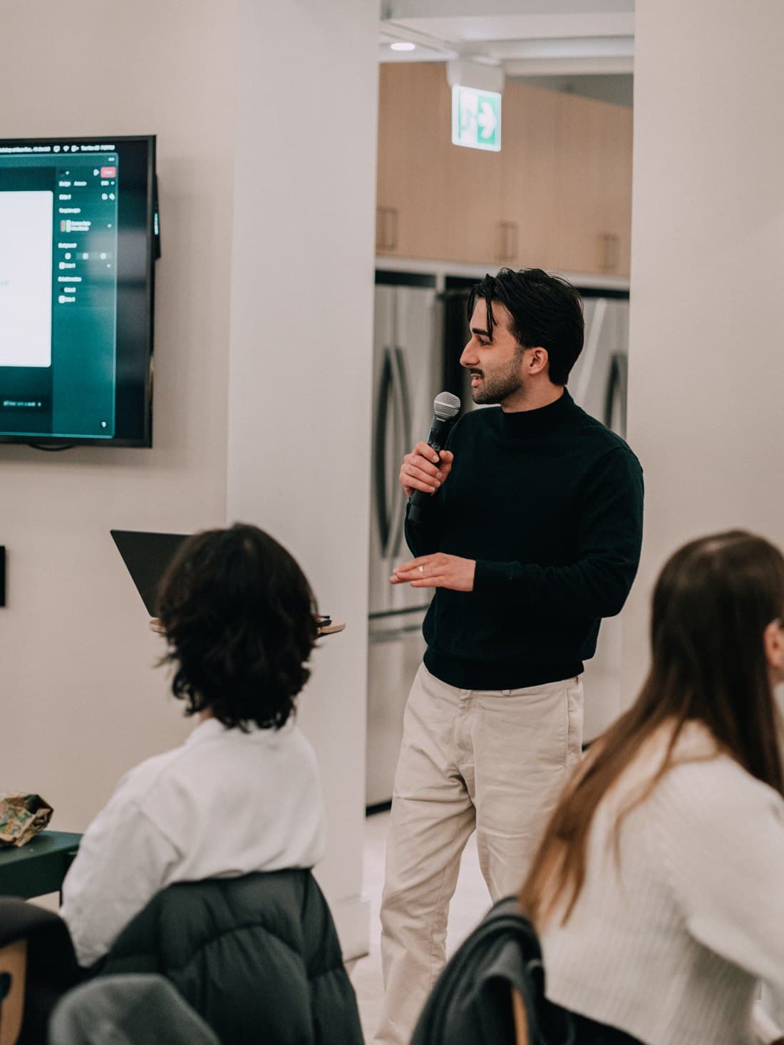Founder presenting at a live AINO workshop